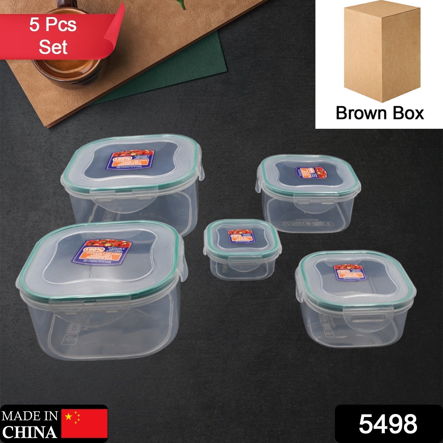 Fridge storage boxes, plastic containers set, 5 pieces. Fridge storage boxes, plastic containers set, 5 pieces.